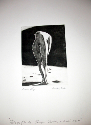 Monotipo34: Shoji Veda - 2016 - Plancha 16x12cm - Papel 250gr. Canson Guarro - VENDIDO